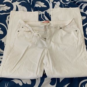 White Stretch Bootcut Jeans - Faded Glory - Size 14 Petite